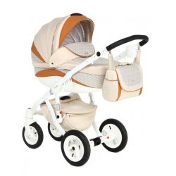 B53 - Детская коляска Adamex Barletta NEW 2 в 1 Ecco кожа 50%